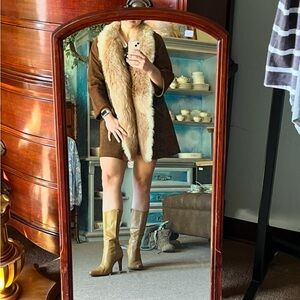 Dan Di Modes vintage suede and fur coat